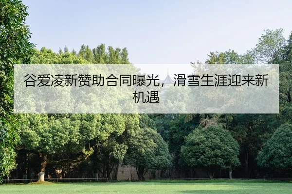 谷爱凌新赞助合同曝光，滑雪生涯迎来新机遇